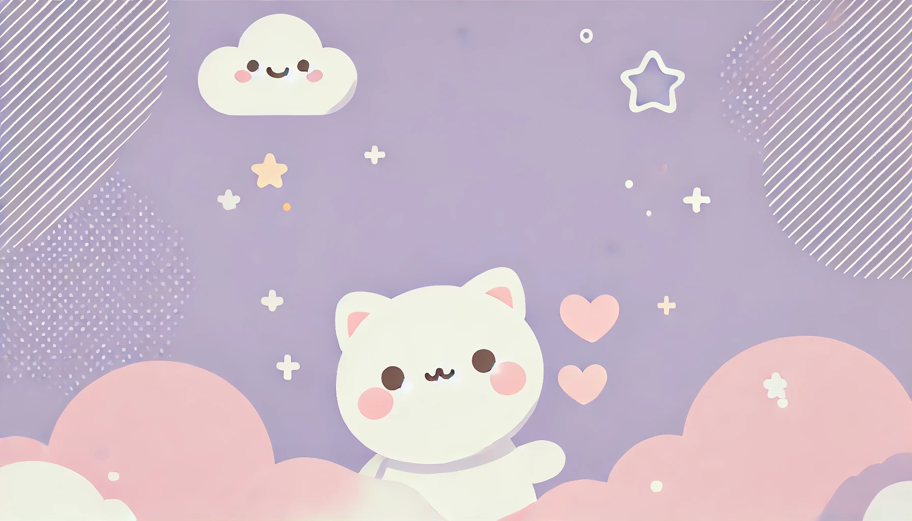 Cute hero image with a cat and a cloud